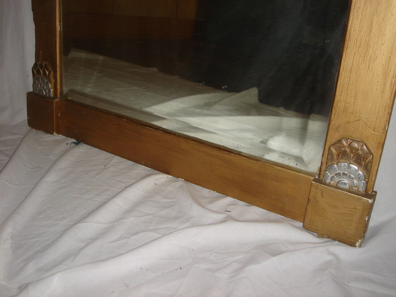 Art Deco gilded wood mirror