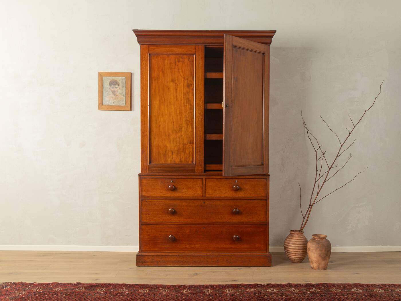 1840s Linen Press laundry cabinet, vintage