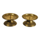 Pair of brass "pique - candle" candlesticks