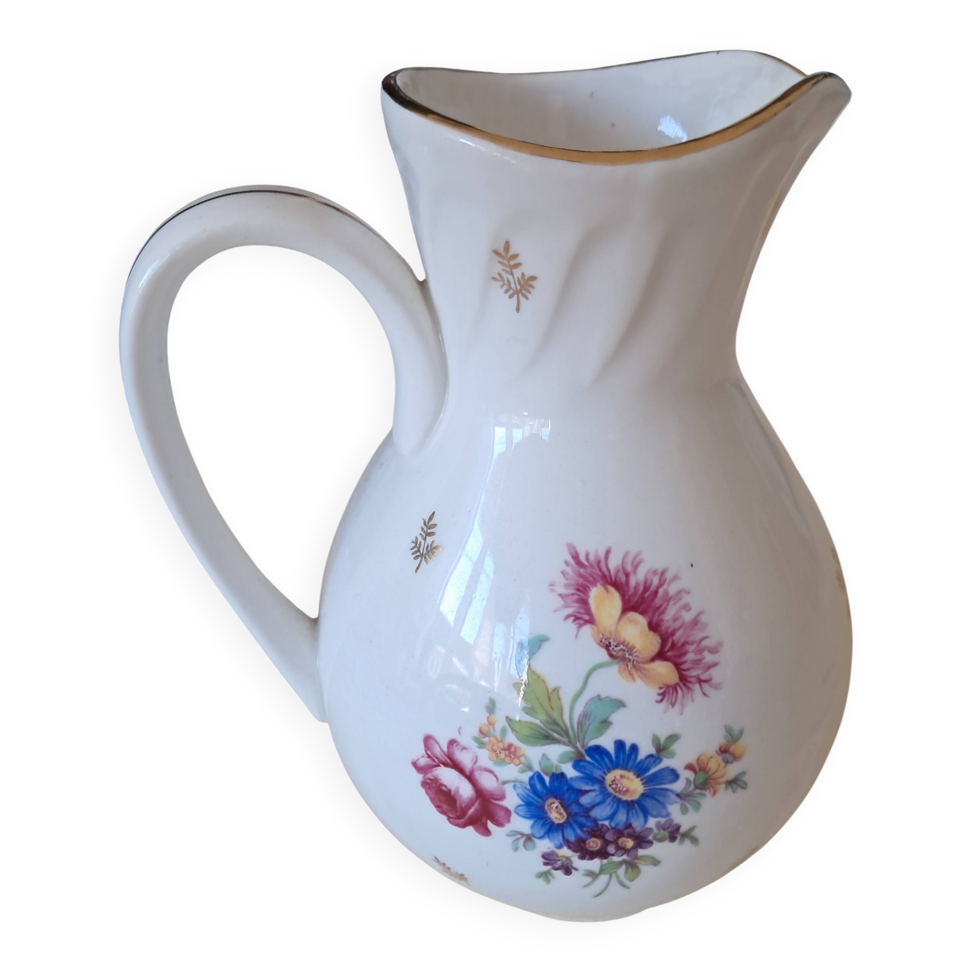 Vintage ceramic milk jug from Gien