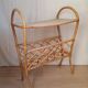 Vintage rattan magazine rack