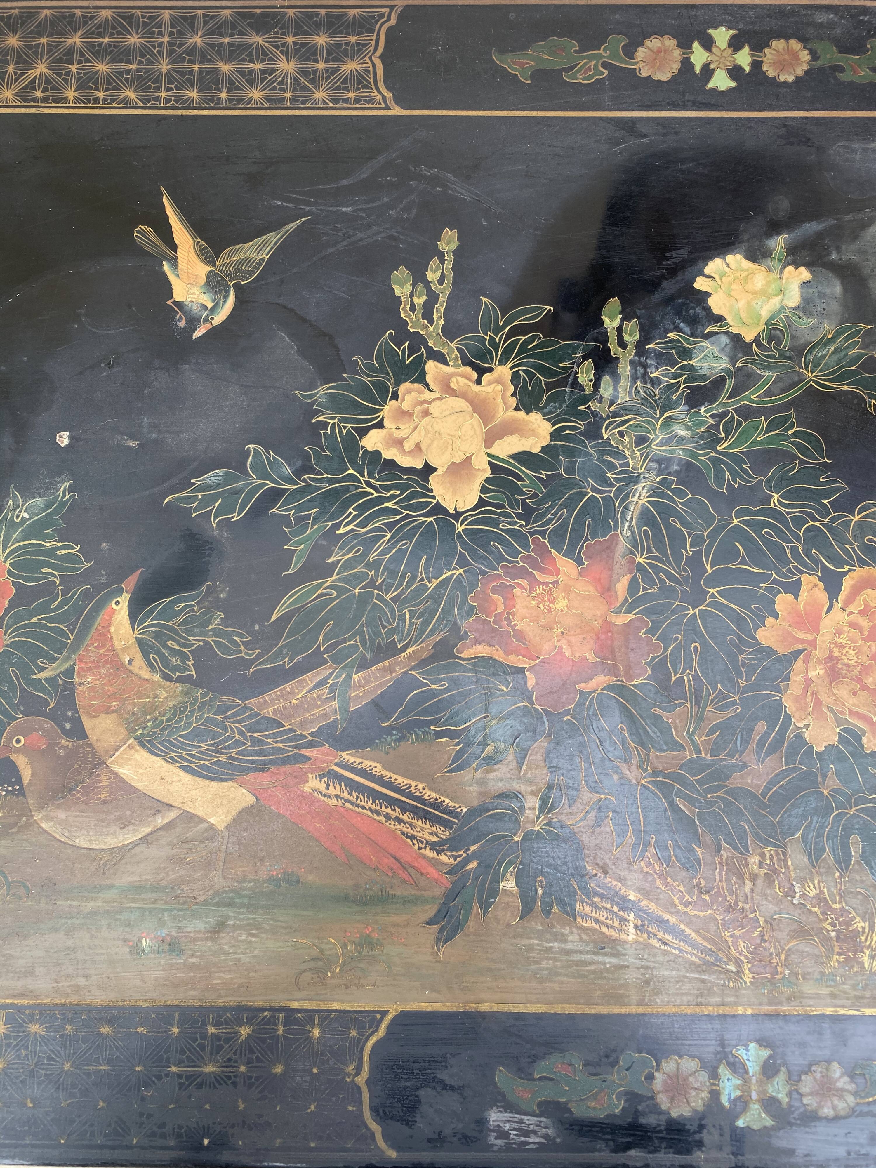 Chinese furniture console 1960 lase wood