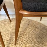 Set of 4 Scandinavian-style teak chairs