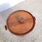 Vintage Scandinavian teak ice bucket 1960s