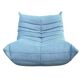 Togo lounge chair in light blue corduroy by Michel Ducaroy for Ligne Roset