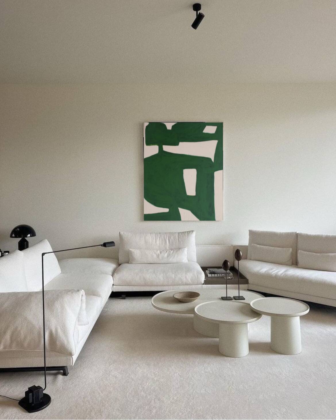 Abstract minimalist Organic green by Bodasca