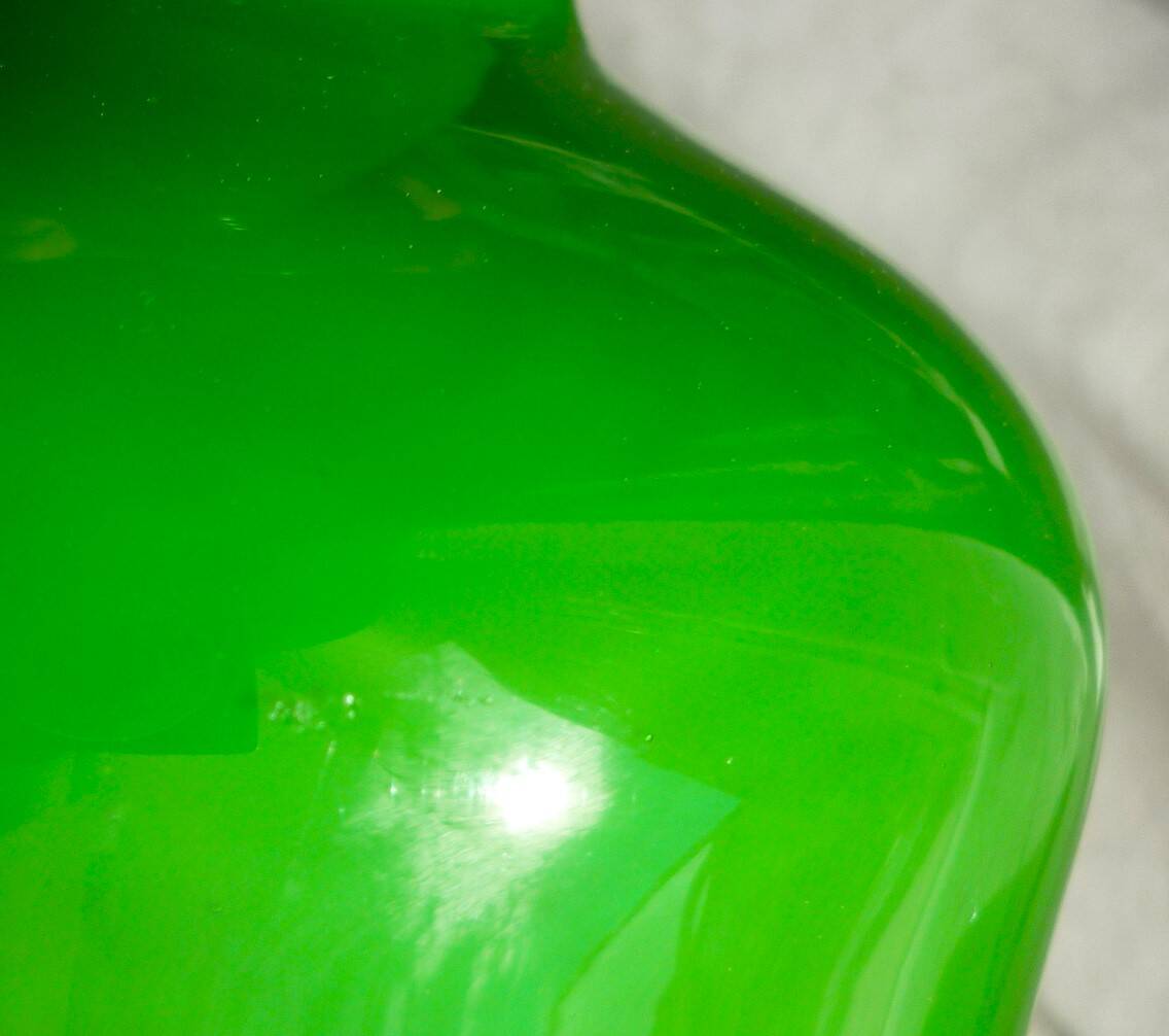 Blown glass bottle vase, Otto Bauer design for Holmegaard, 1970s