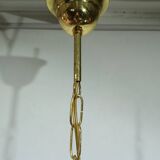 Lustre 4 lumières verre et laiton
