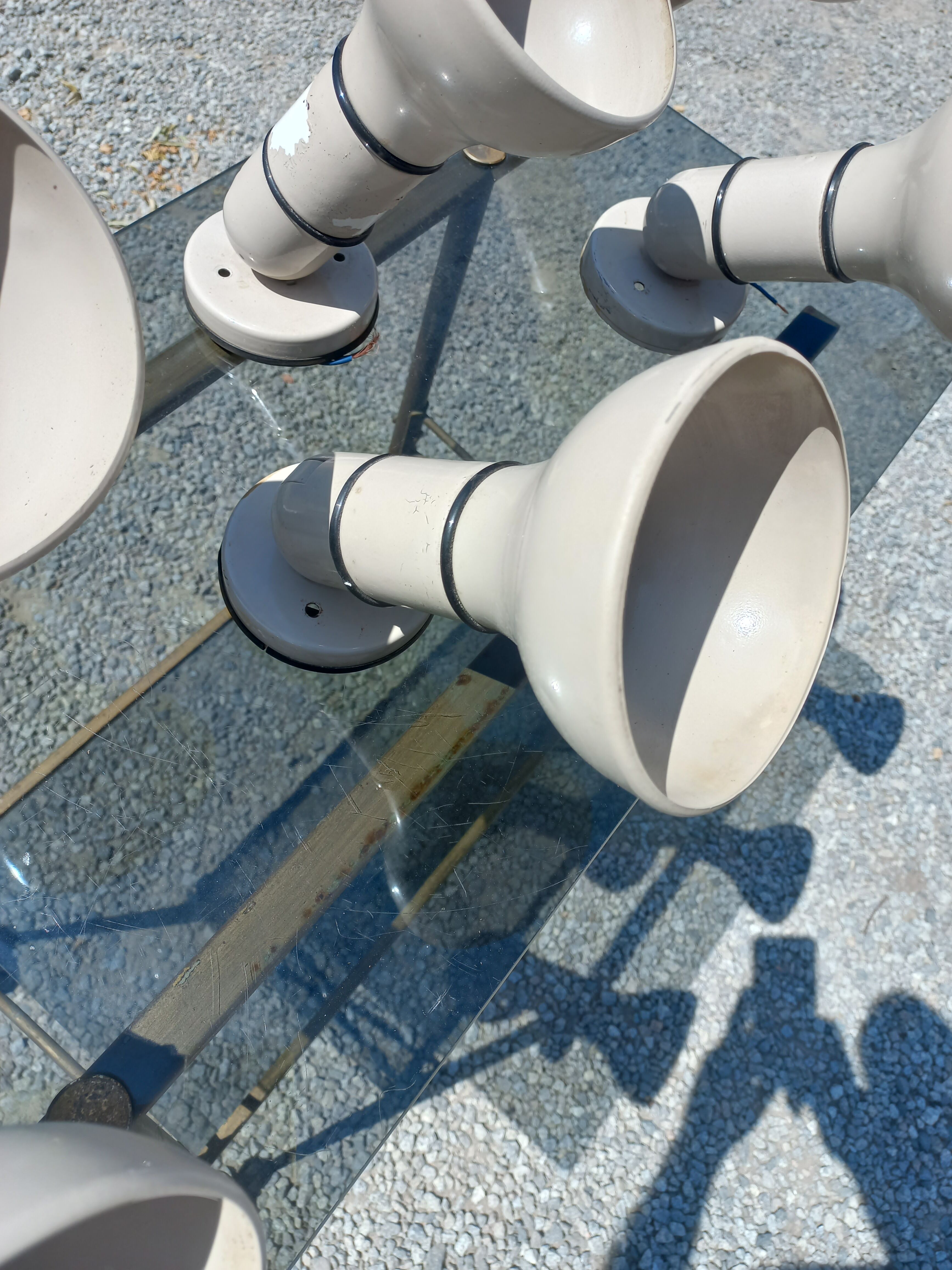 Set of 6 Lita adjustable spotlight wall lamps from the 70s