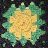 Vintage 70's crochet cushion