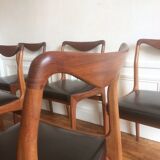 Set of 6 chairs Scandinavian teak, circa 1960
