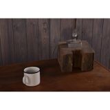 Vintage enamel cup white