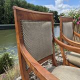 Pair of armchairs with Empire Restoration handles 1900s