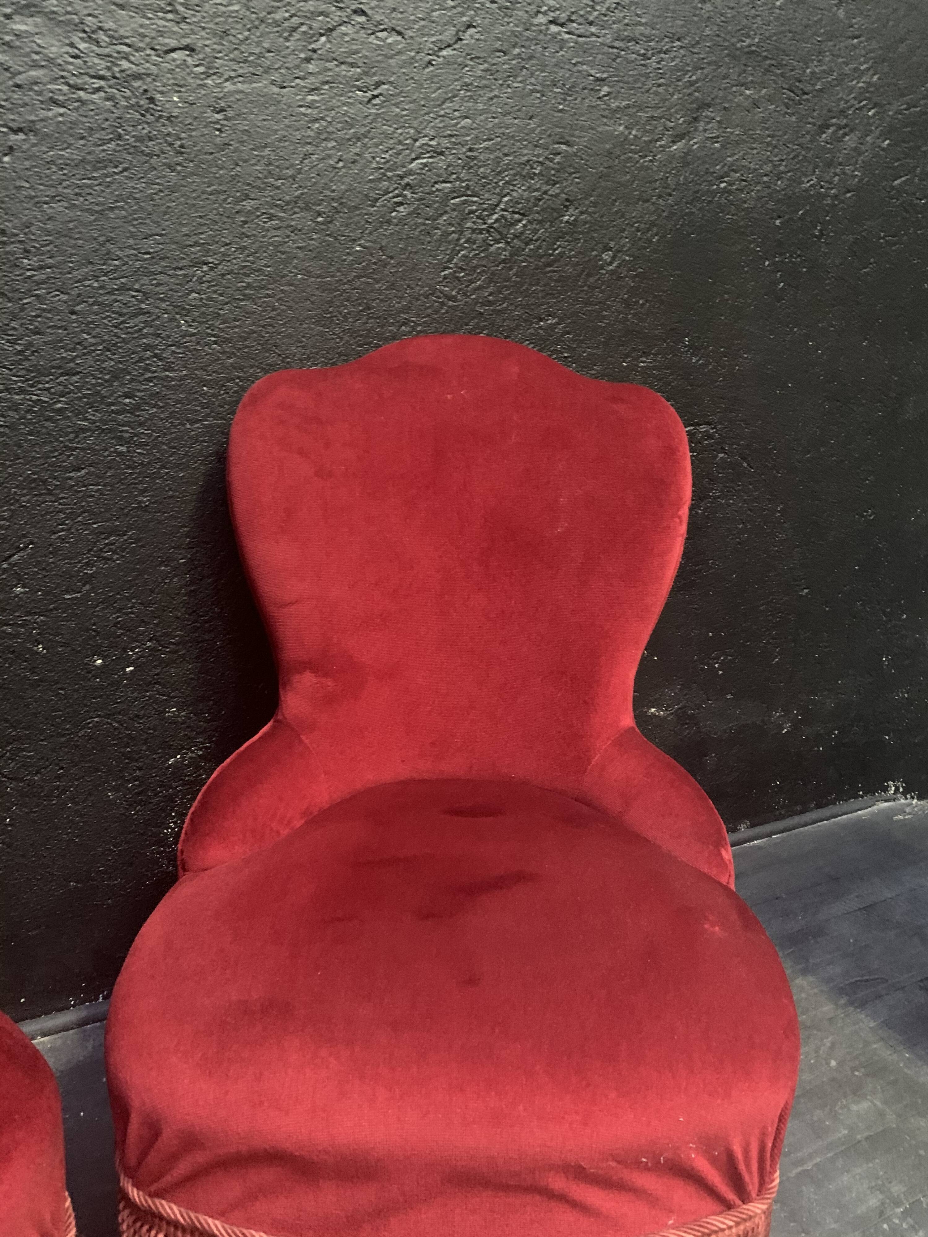 Paire de fauteuils crapaud