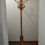 Vintage bamboo coat rack in the style of Franco Albini.
