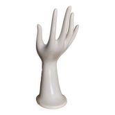 Main en porcelaine baguier soliflore signée