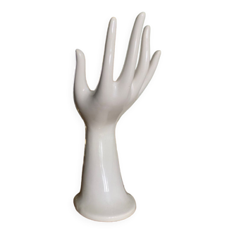 Hand in porcelain ring soliflore signed