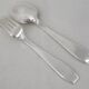 Christofle Atlas model, Art Deco, 12 dessert cutlery sets, 24 pieces, silver-plated metal.