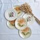 Assiettes à dessert avec fleurs St Amand et Galluis