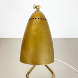 Lampe de table kalmar style hollywood regency brass table light, autriche, années 1950