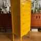 Chiffonnier 4 yellow wooden drawers