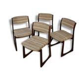 Lot de 4 chaise traineau style baumann