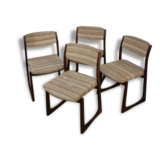 Lot of 4 Chair sleigh style baumann