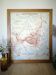 Former vintage Rossignol 50s Asia physical and political map