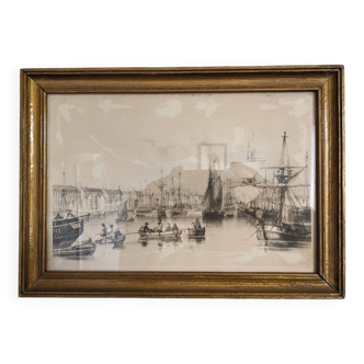 Engraved Port of Bordeaux
