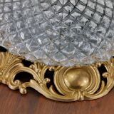 Bronze and diamond glass ceiling light.