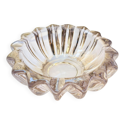 Grand cendrier en verre moulé Art Déco  Pierre D’Avesn Vide-poche Art Déco