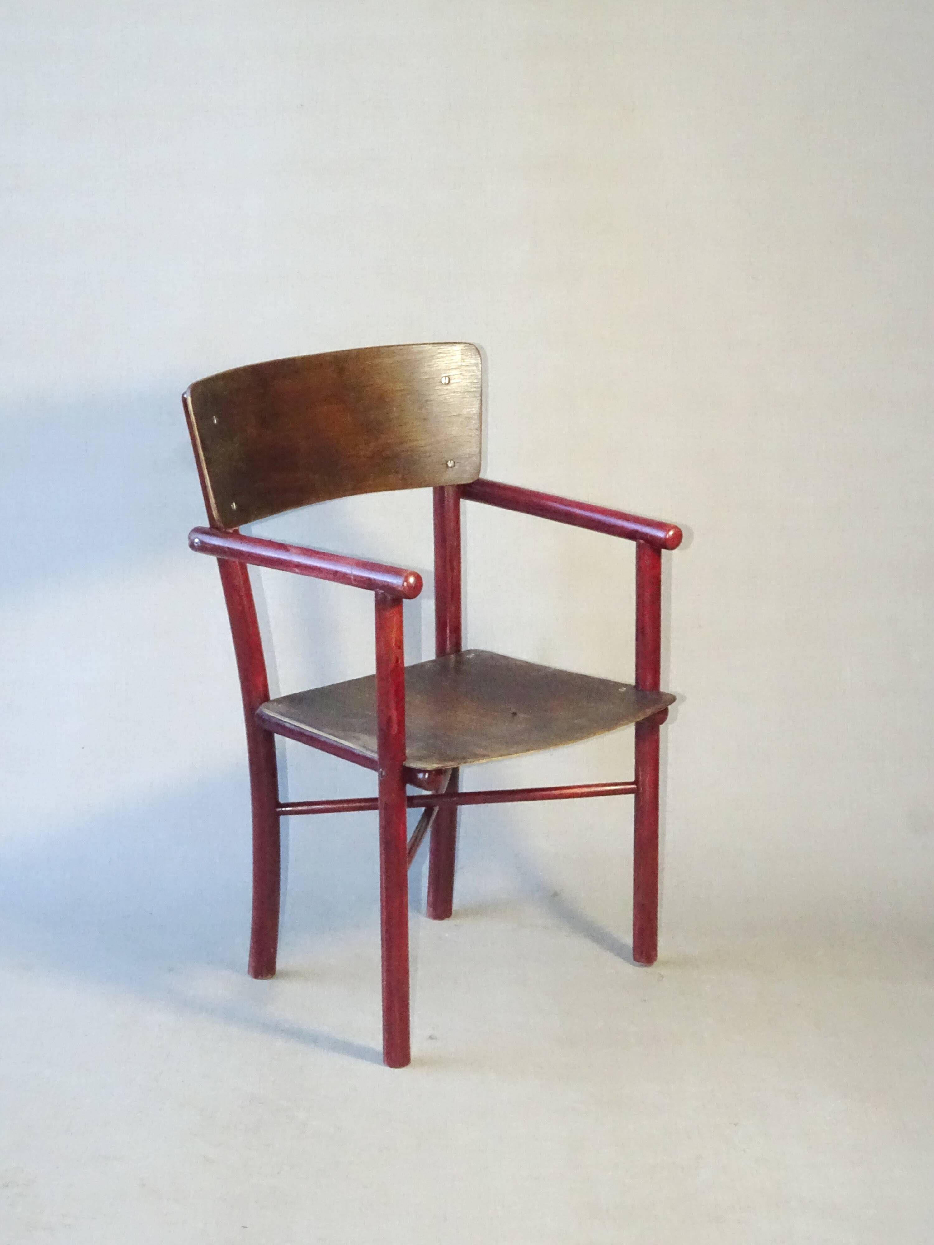 Thonet armchair for children No. Z10/F, 1925. Full Art Deco.