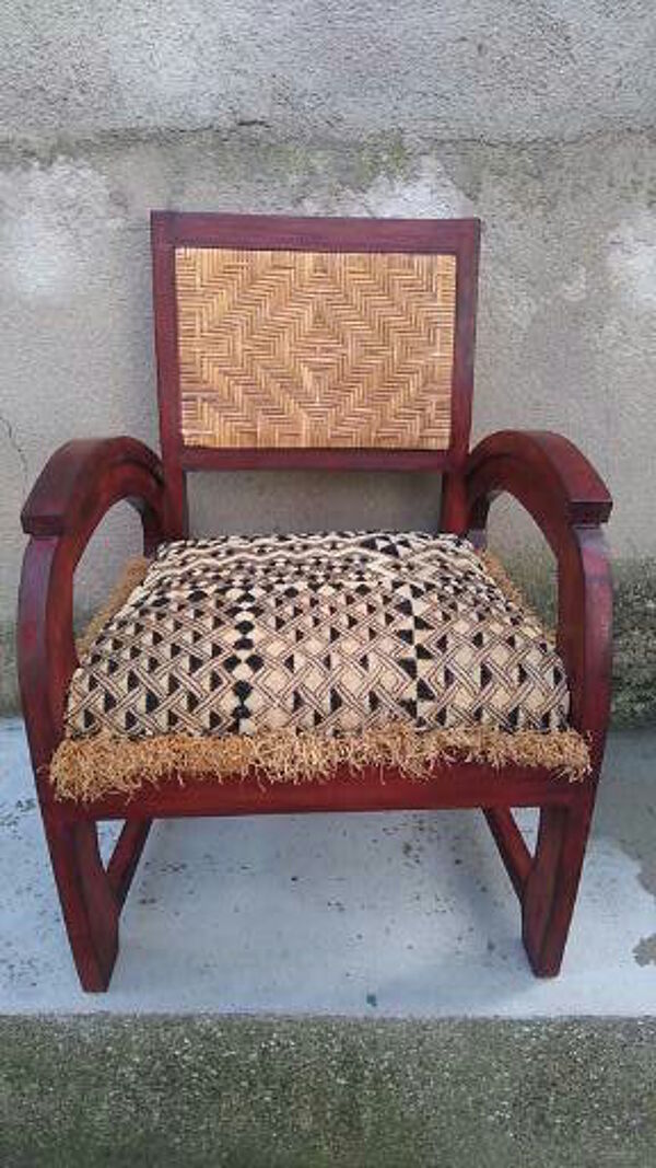 Fauteuil art déco relooké ethnique