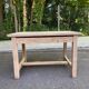 Renovated farmhouse table desk in oak, 110cm from the 1920s.