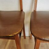 Vintage STOL Kamnik Dining Chairs (Set of 4): Mid-Century Leather Seat