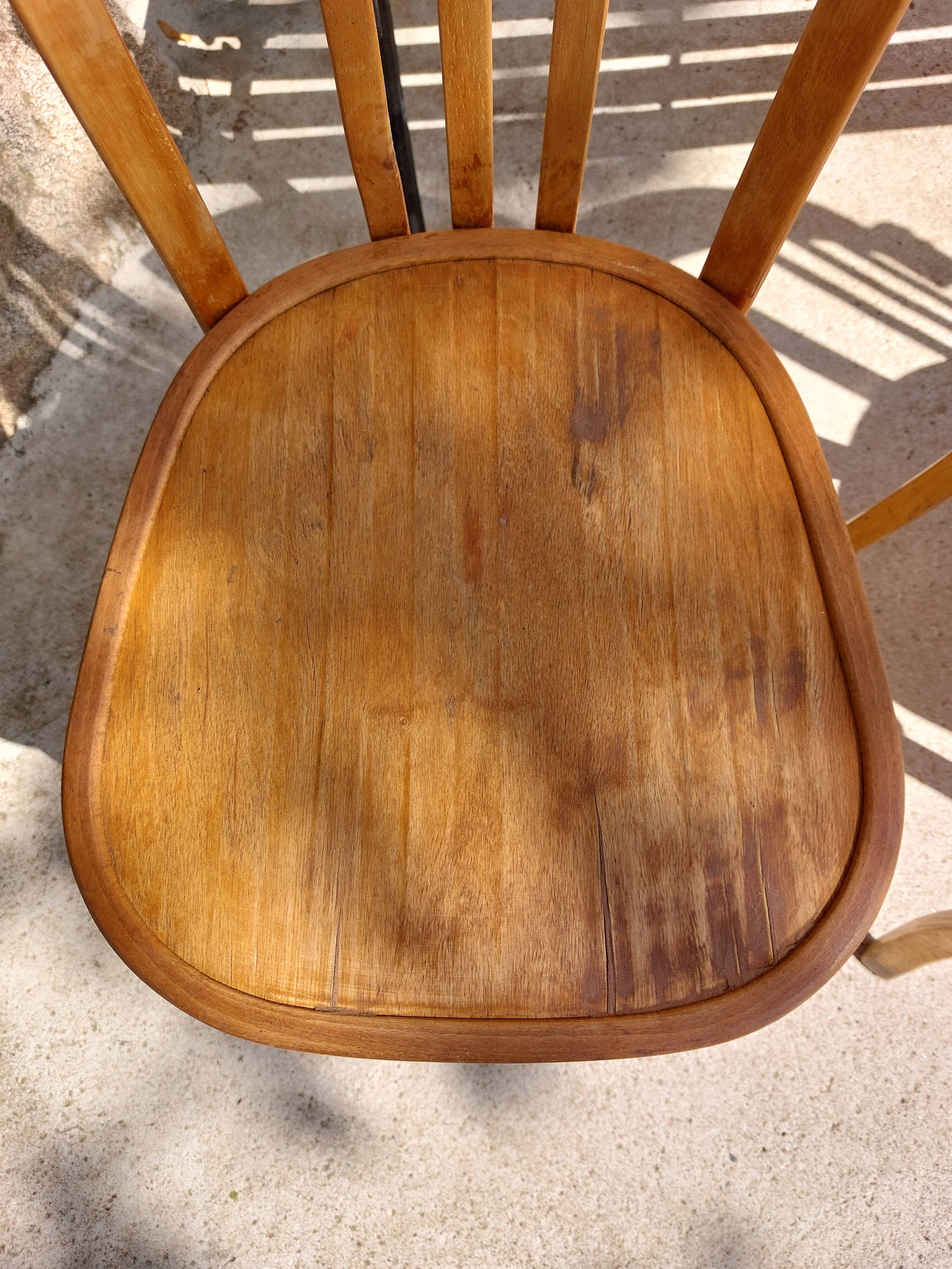 4 Baumann bistro chairs, different shades, vintage