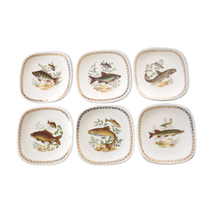Vintage français longchamp - assiettes poisson