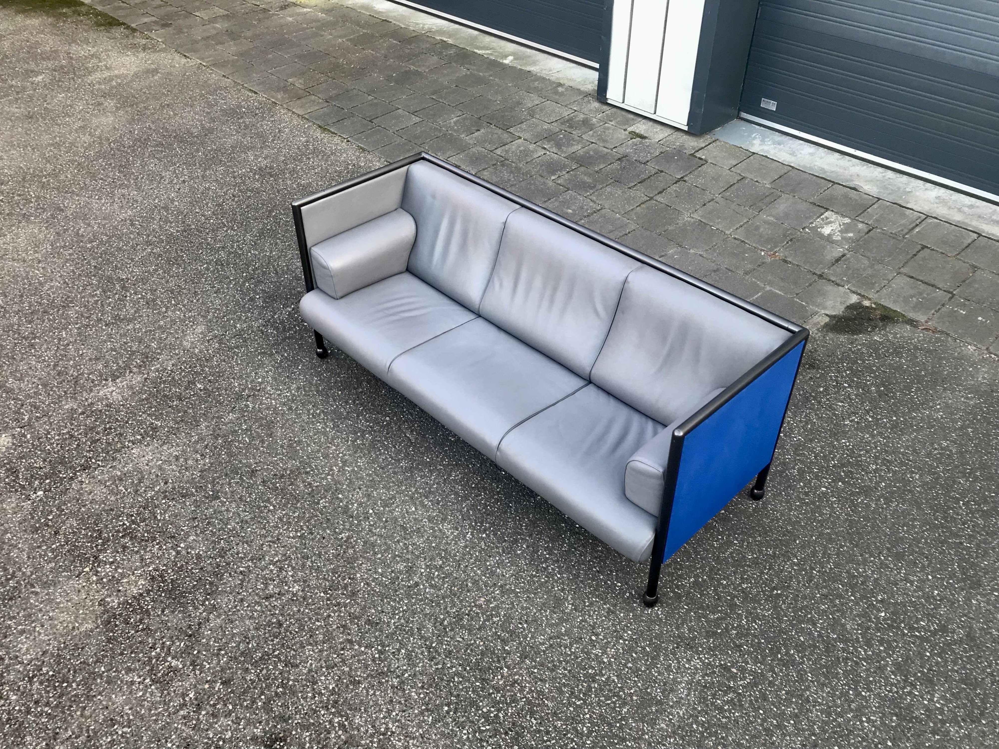 Postmodern Danube 850 3-seater sofa by Ettore Sottsass for Cassina 1992