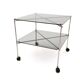 Pair of Postmodern Glass Carts Mod. Biplano by Bruno Munari for Robots, Italy