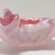 Vide poche, cendrier en opaline rose et verre Lattimo par Fratelli Toso, Italie