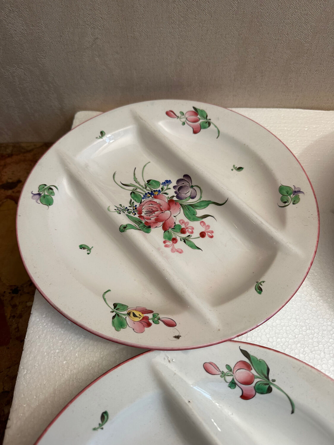 6 asparagus plates Luneville early 20th century