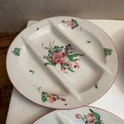 6 assiettes à Asperges Luneville début XX e siècle