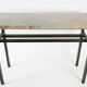 Console art moderne acier peint et marbre