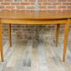 Wooden oval table and 6 matching chairs 60