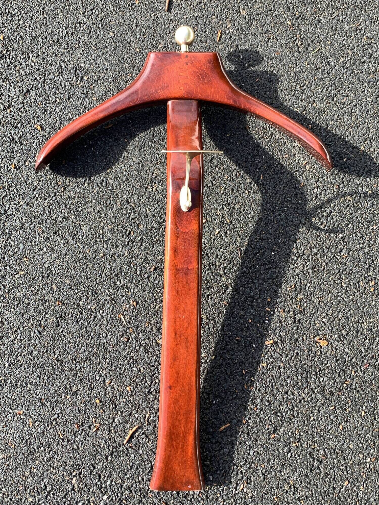 Night jack, anthropomorphic, brass mahogany, Ico Parisi, Fratelli Reguitti, 1950