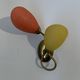 Pair of double wall lamp in brass and opaline year 1960 bi-color