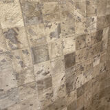 Cowhide rug, silver-grey patchwork