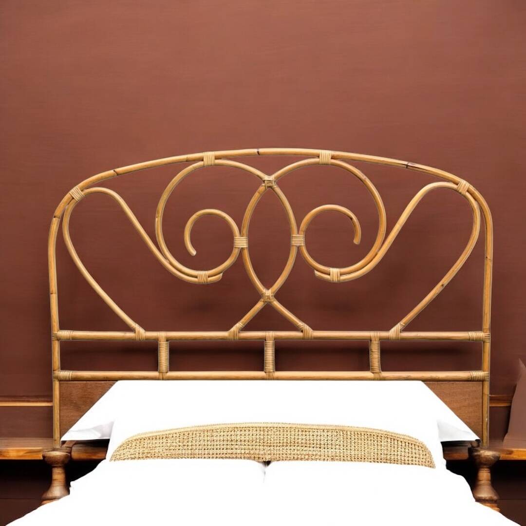 Vintage rattan headboard 1980