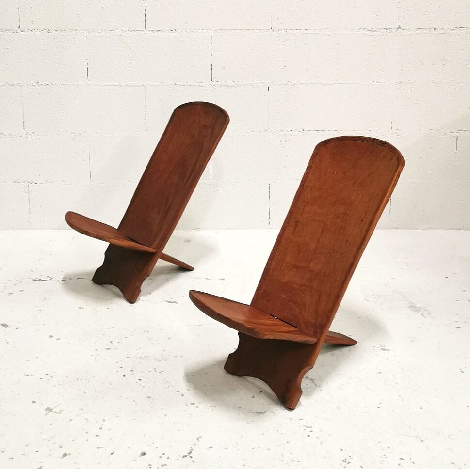 Paire de chaises en bois Palabre