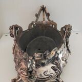 Art Nouveau silver bronze planter
